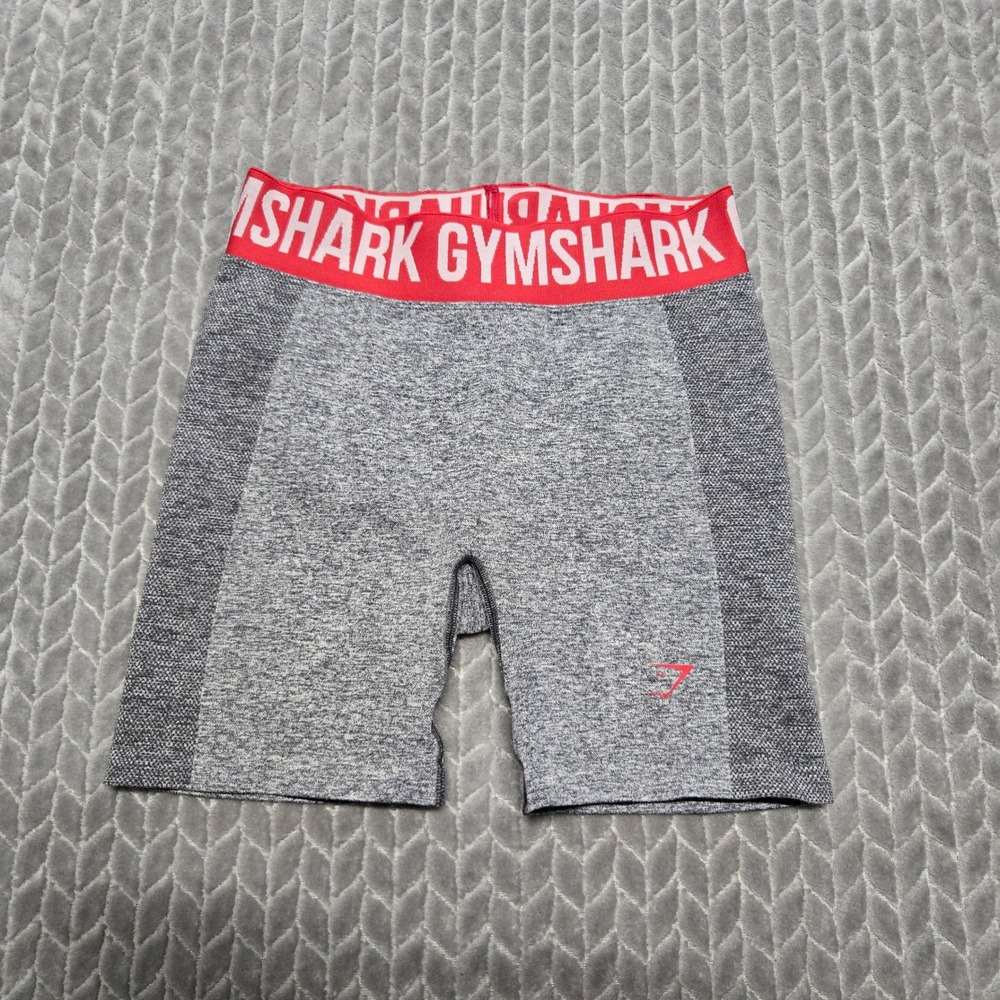 Gymshark‎ Flex Shorts Grey Marl Red Seamless B1A4G Womens Small